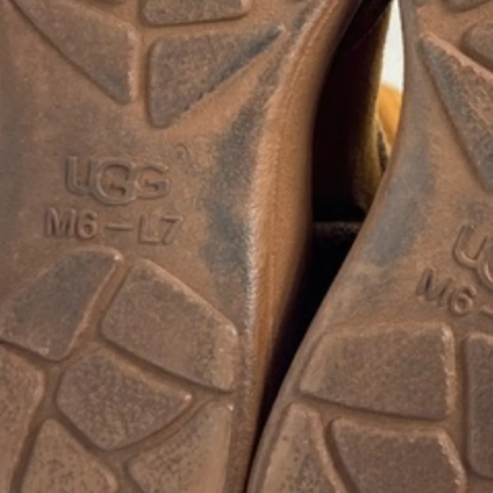 VTG UGG Wmn's Ultimate Tall Tasman Braided Brown Suede Shearling Winter Boots, 7